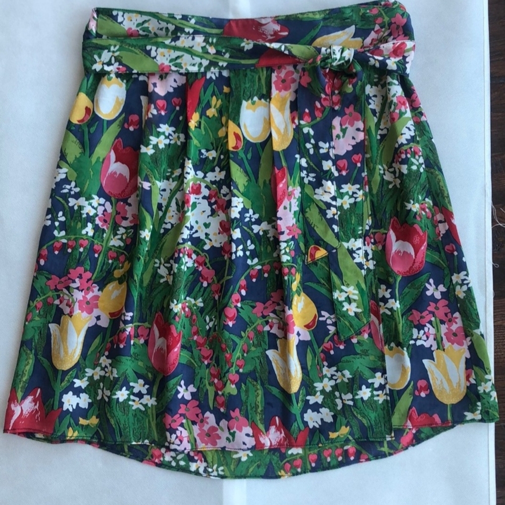 Tory Burch Floral Wrap Mini Skirt
